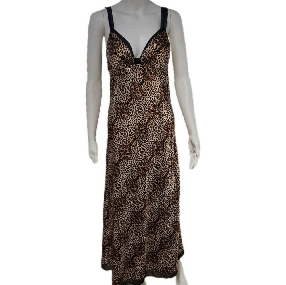 NWT Oscar de la Renta Satin Leopard Nightgown – Size Small